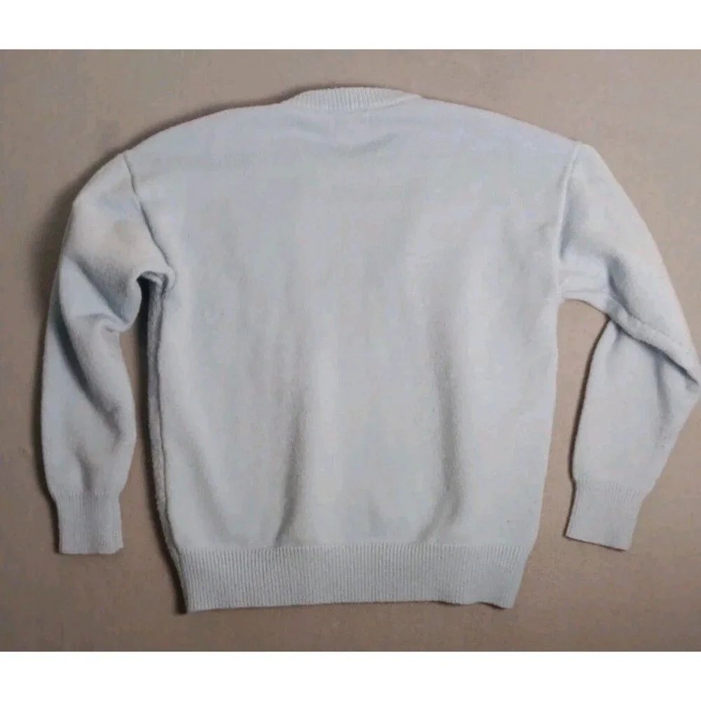 Aelfric Eden men's medium blue murder goose knit pullover sweater